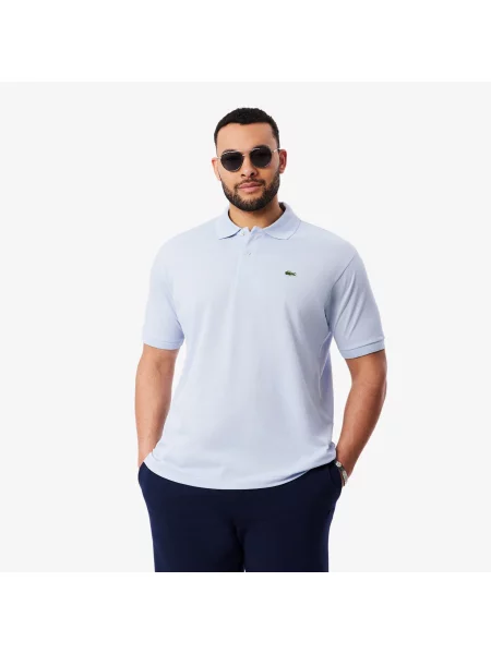 Поло Lacoste голубое
