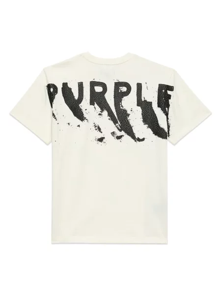 Raštuotas marškinėliai Purple Brand balta