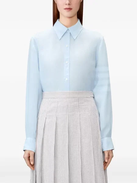 Cămașă Thom Browne de in albastru