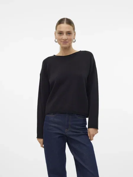 VERO MODA Pulover VMSABA' negru