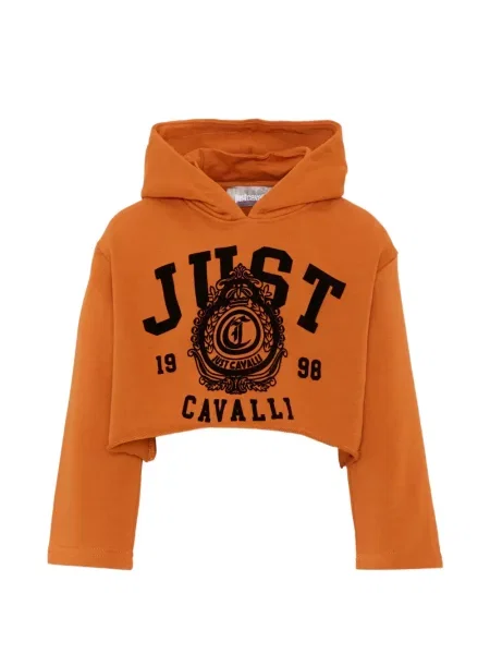 Bluza z kapturem dziecięca Just Cavalli pomarańczowa