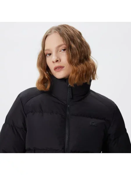 Lacoste Składana Kurtka Pikowana Z Tafty czarna