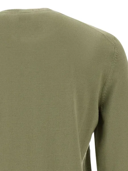 Pulover Boss cu broderie cu decolteu rotund verde