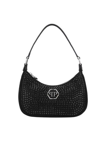 Torebka Philipp Plein zamszowa czarna