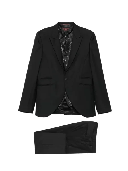 Virágos jacquard öltöny Carlo Pignatelli fekete