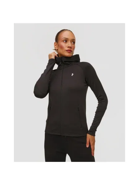 Mikina s kapucou Peak Performance W Rider Essentials Hood v Barvě černé