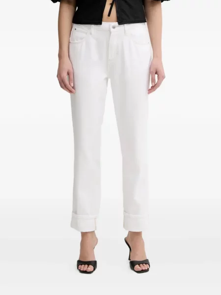Blugi drepți Guess alb