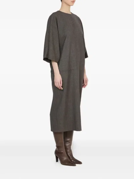 Rochie midi Mm6 Maison Margiela până la genunchi de costum gri