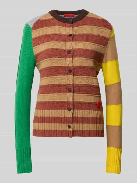 Sweter z wełny z naszywką z logo Max&co.