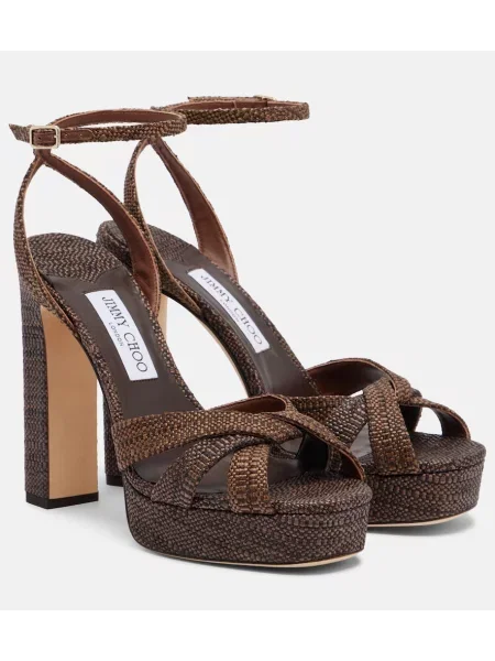 Sandale Jimmy Choo cu platformă maro