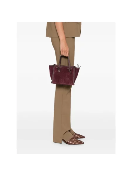 Shopperka Gianni Chiarini zamszowa czerwona