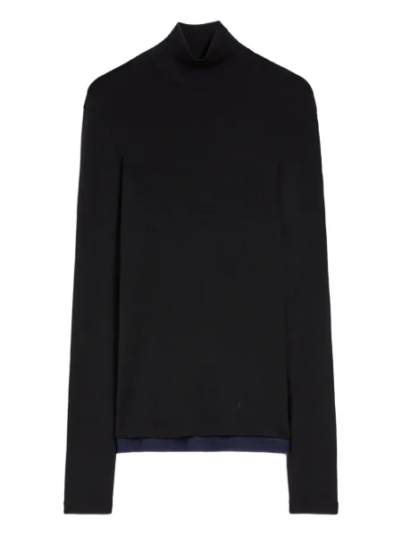 Tricou Jil Sander de lână negru