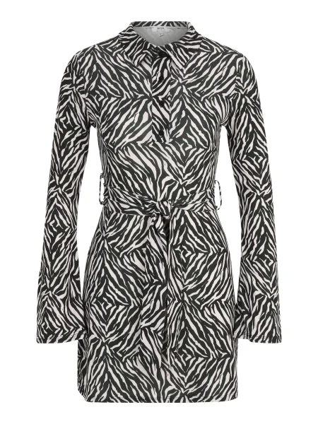 Dorothy Perkins Petite Košilové šaty / offwhite černá