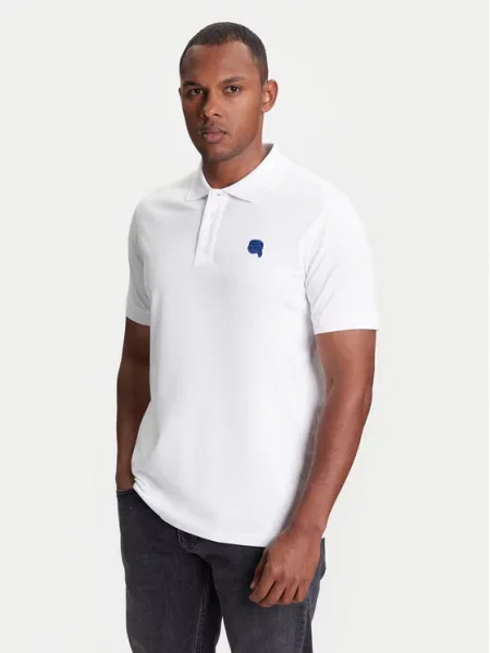 KARL LAGERFELD Polo majica Regular Fit bela