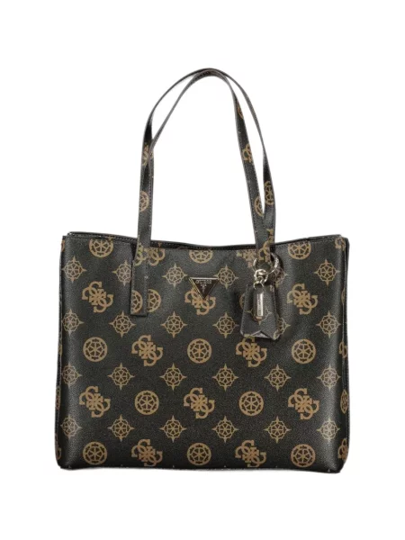 Geantă shopper Guess cu imagine negru