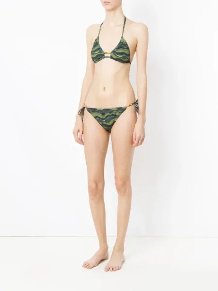 Raštuotas bikinis Amir Slama žalia