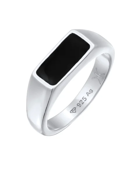 KUZZOI Prstan / srebrna črna