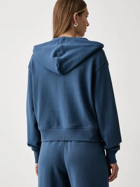 Tommy Hilfiger bluza z kapturem z bawełną niebieska