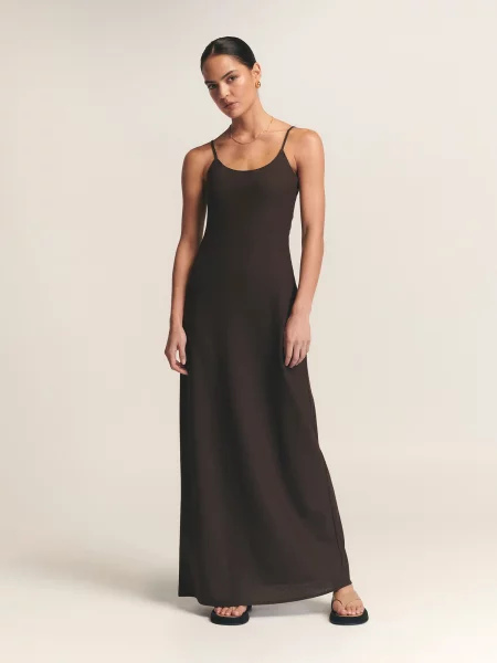 St MRLO Obleka Myrtle temno rjava