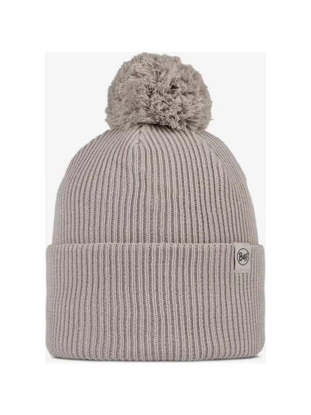 Czapka Buff Knitted Renvi jasnoszara beżowa