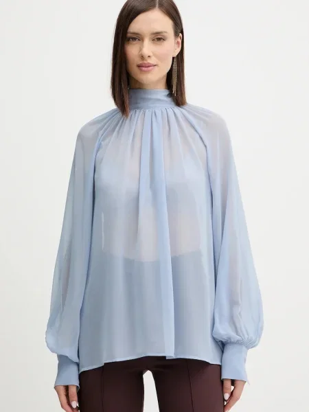 Блуза Guess AUDRINE дамска с десен синьо