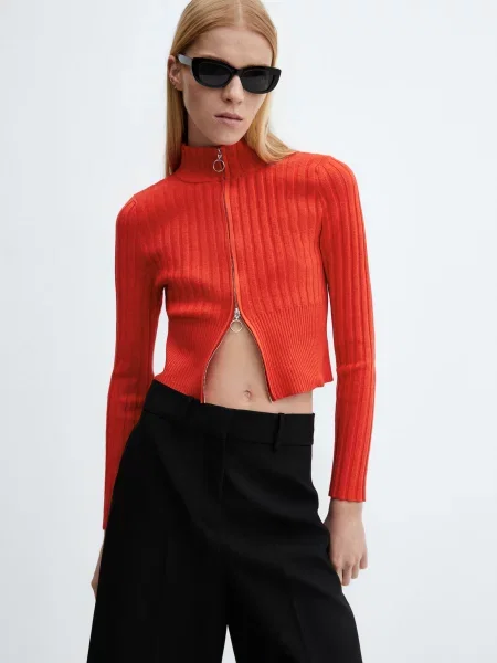 Кардиган MANGO Teriyaki червоний