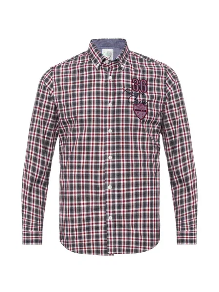 By Diess Collection Cămașă gri / roșu alb