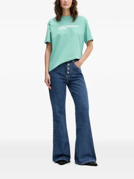 Lepršave traperice Karl Lagerfeld Jeans lepršave plava