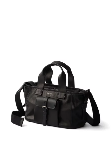 Geantă shopper Prada din piele negru