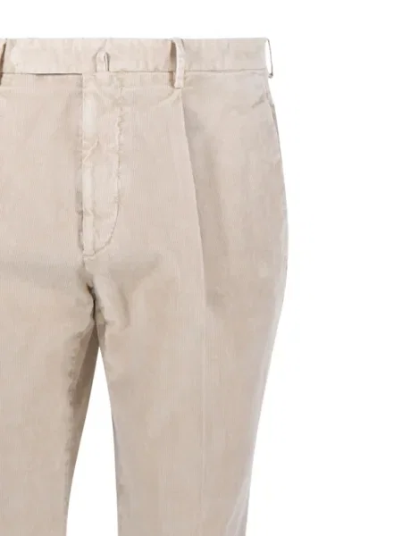 Pantaloni Santaniello de catifea cord plisate