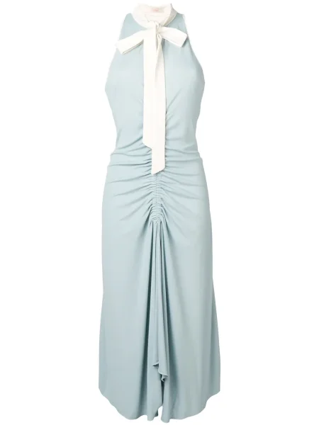 Rochie midi Ssheena cu volane albastru