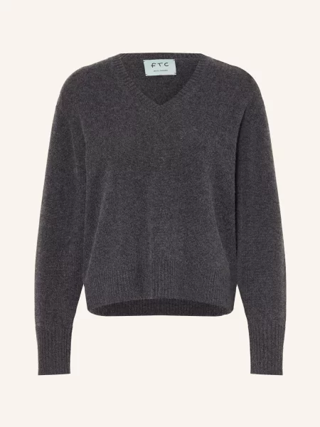 Ftc Cashmere Sweter Z Kaszmiru grau