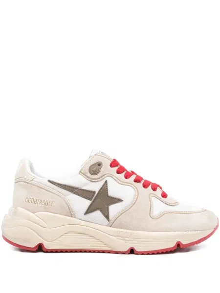 Sneakerși Golden Goose cu șireturi din dantelă auriu