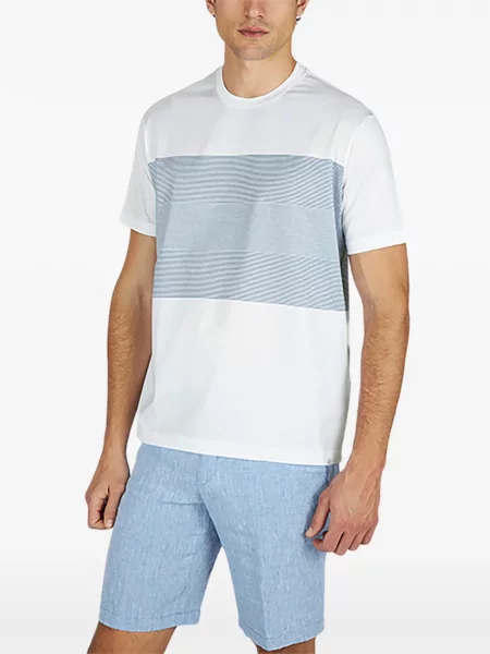 Tricou Paul & Shark cu dungi alb