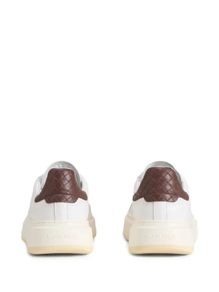 Fűzős csipkés sneaker Woolrich fehér