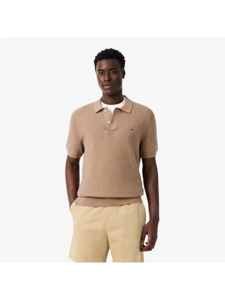 Классическое поло Lacoste коричневое