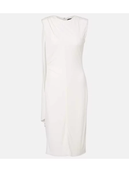 Jersey obleka midi obleka Tom Ford nad koleni bela