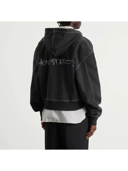 Bluza z kapturem Acne Studios czarna