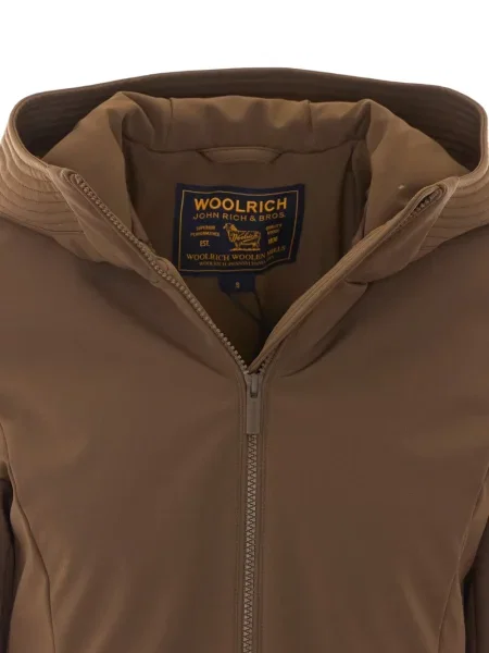 Palton Woolrich cu glugă maro