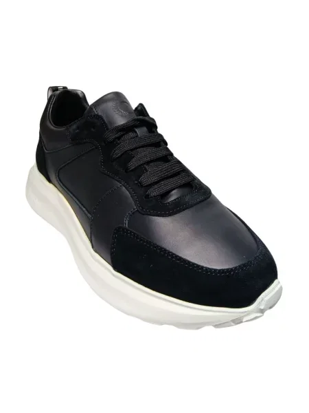 Sneakersy Pollini skórzane czarne
