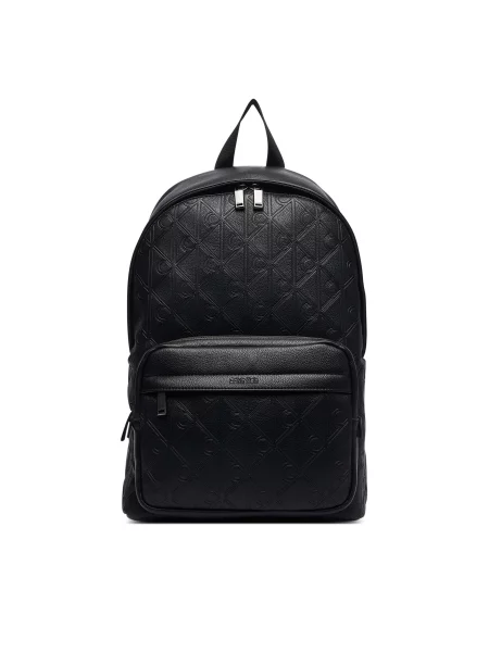 Calvin Klein Раница Emblem Aop Deboss Round Backpack черен