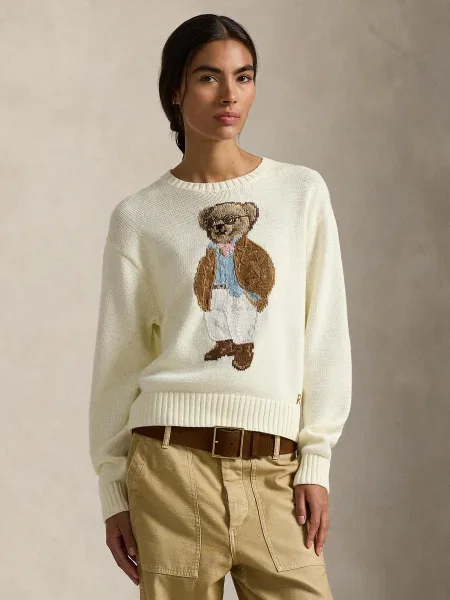 Polo Ralph Lauren Pulover albastru deschis / maro / ciocolatiu / alb bej