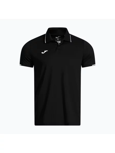 Tricou polo de tenis pentru bărbați Joma Torneo Polo black negru