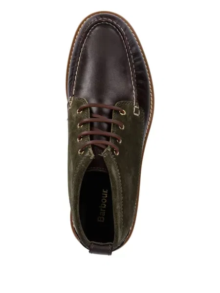 Botine Barbour din piele de căprioară verde