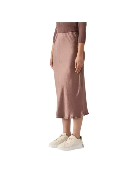 Satynowa sukienka midi Max Mara fioletowa