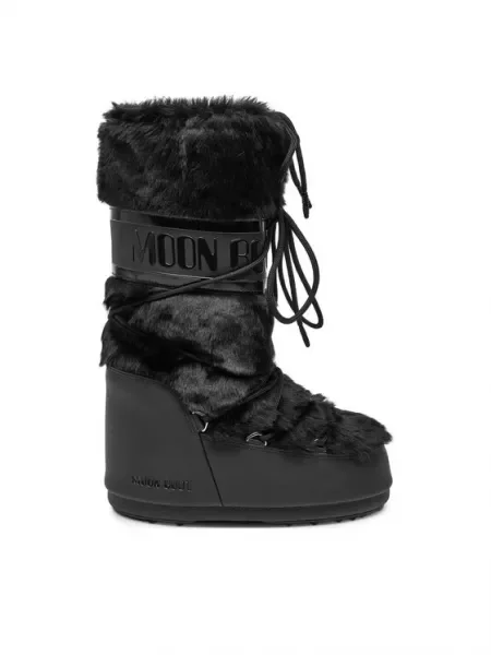Апрески Moon Boot MB ICON FAUX FUR черно