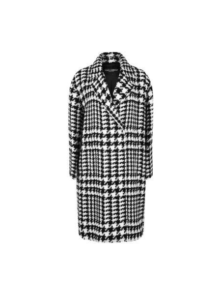 Płaszcz Dolce And Gabbana w pepitkę czarny