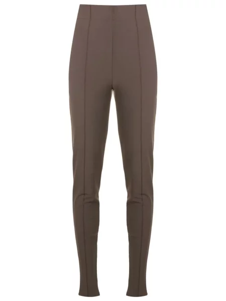 Legginsy Gloria Coelho z wysoką talią brązowe