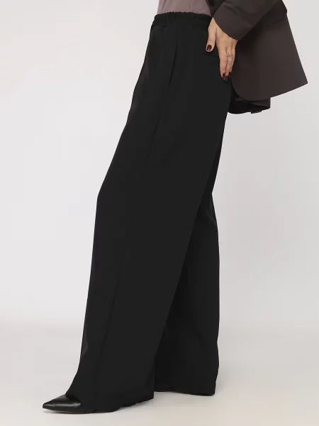 Палаццо YUKI поліестер/еластан чорний