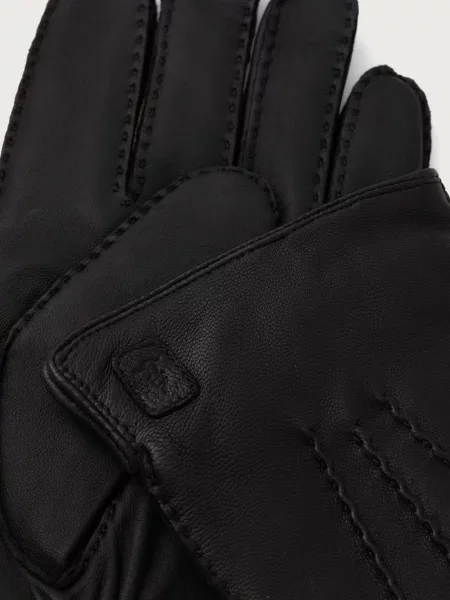 Trussardi mănuși pentru bărbați din piele negru